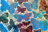 'Lively Butterflies' David Bromley. Acrylic on canvas with gold leaf gilding. 120 x 180cm