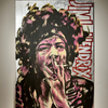 'Jimi' David Bromley. Acrylic and oil on canvas with silver metal leaf gilding. 90 x 60cm