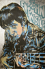 'John Entwistle' David Bromley. Acrylic and oil on canvas with silver metal leaf gilding. 90 x 60cm