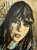'Cher II' David Bromley. Acrylic and oil on canvas with gold leaf gilding. 120 x 90cm