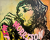 'Jim Morrison' David Bromley. Acrylic and oil on canvas. 120 x 150cm