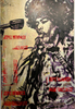 'Jimi Hendrix' David Bromley. Acrylic and oil on canvas. 180 x 120cm