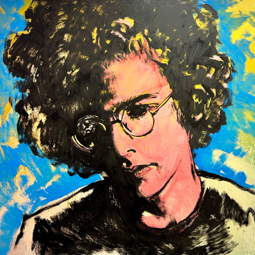 'Ross Hannaford' David Bromley. Acrylic and oil on canvas. 150 x 180cm
