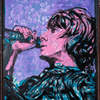 'Roger Daltrey' David Bromley. Acrylic and oil on vintage silk screen. 147 x 110cm