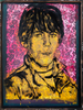 'Keith' David Bromley. Acrylic and oil on vintage silk screen. 147 x 110cm