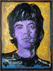 'Mick I' David Bromley. Acrylic and oil on vintage silk screen. 147 x 110cm