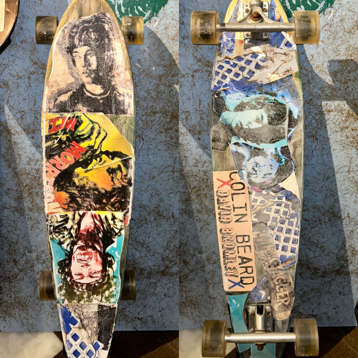 8. Customised skateboard deck with wheels