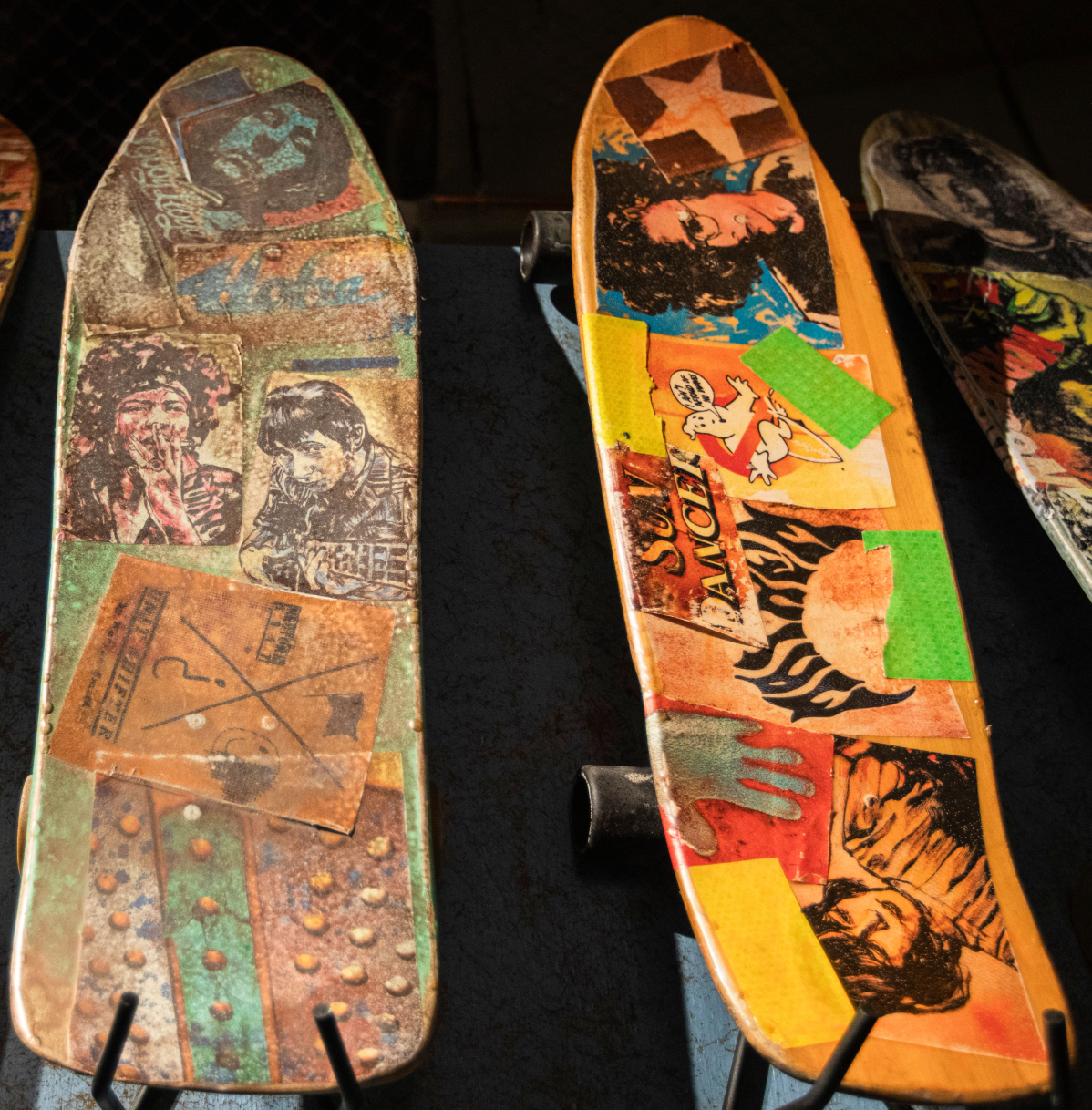 6. Customised skateboard deck with wheels