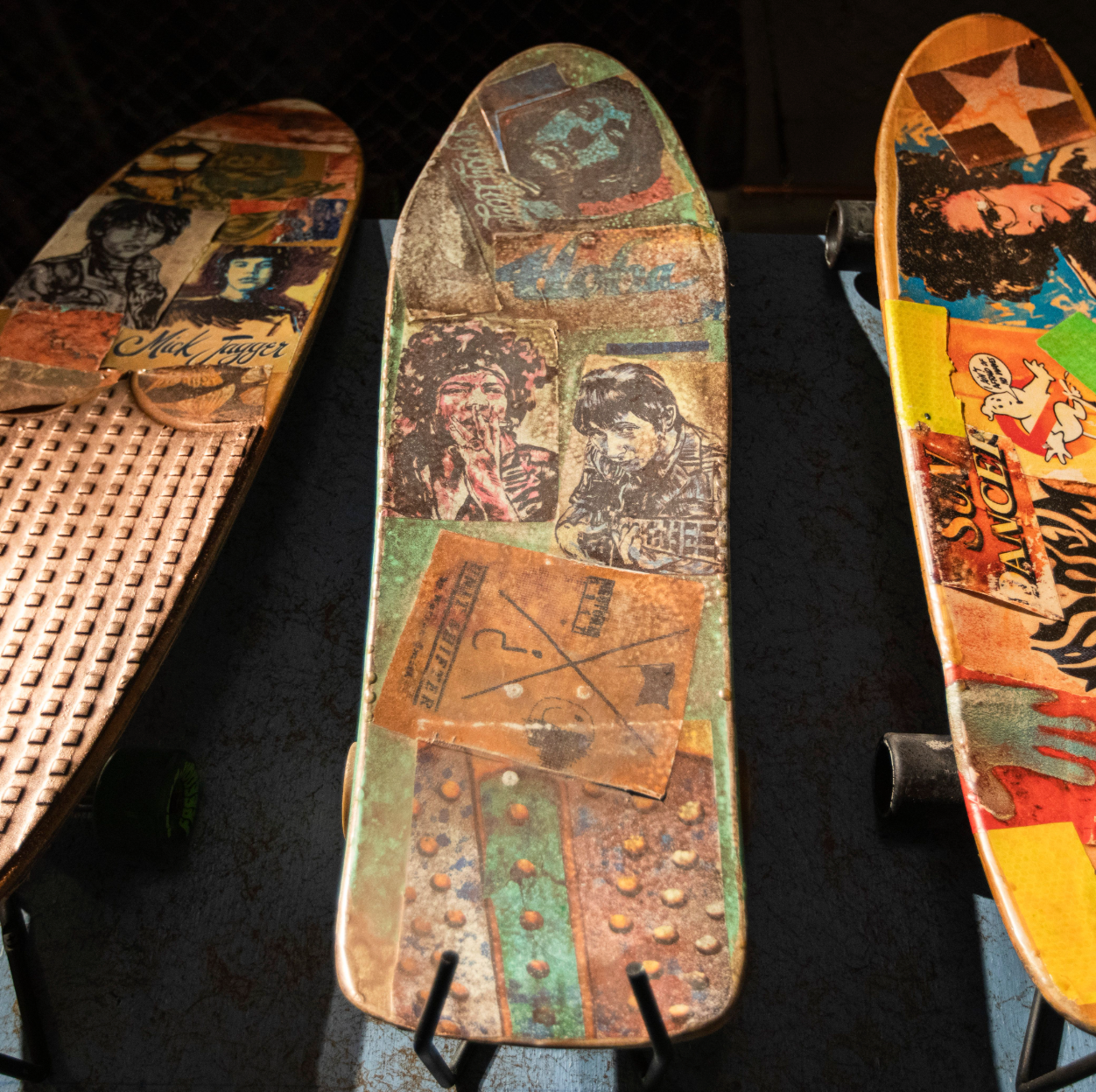 7. Customised skateboard deck with wheels