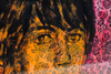 'Keith' David Bromley. Acrylic and oil on vintage silk screen. 147 x 110cm