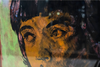 'Mick II' David Bromley. Acrylic and oil on vintage silk screen. 147 x 110cm