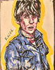 'Keith Richards' David Bromley. Oil and gouache on artist paper. 90 x 70cm