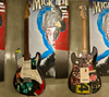 7. Vintage electric guitar by David Bromley. Acrylic and enamel paint, high pigment print collage, silicon tape and varnish