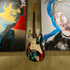 7. Vintage electric guitar by David Bromley. Acrylic and enamel paint, high pigment print collage, silicon tape and varnish