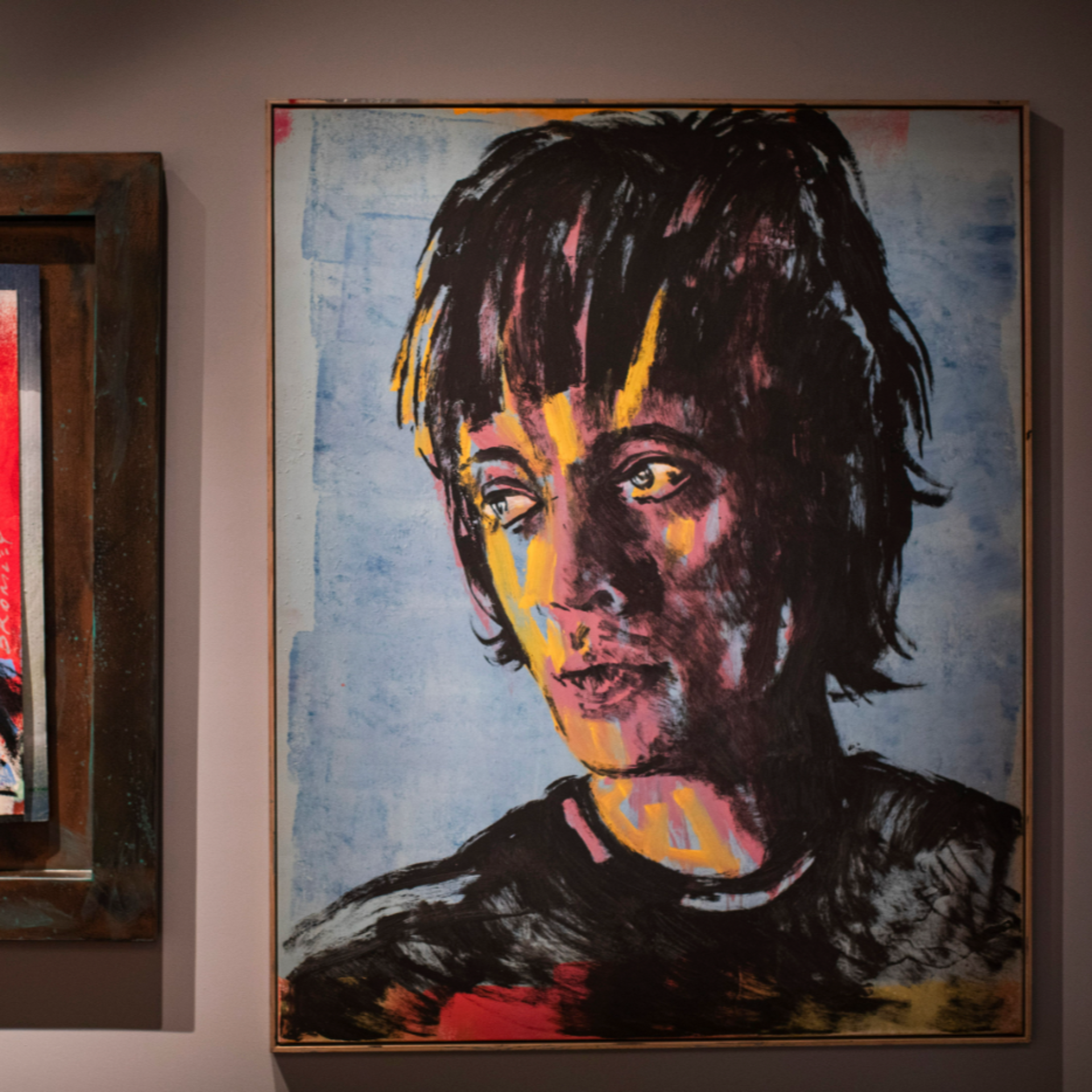 'Mick Jagger' David Bromley. Acrylic and oil on canvas, framed. 163 x 132cm