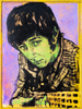 'John Entwistle' David Bromley. Acrylic and oil on vintage silk screen. 147 x 110cm