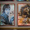 'John Entwistle' David Bromley. Oils on card in hand made frame. 160 x 110cm