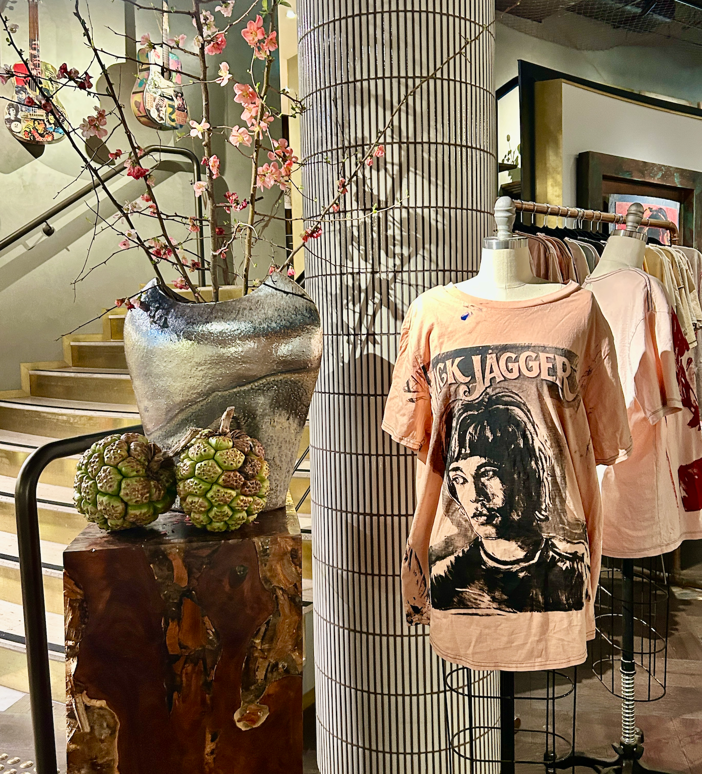 'Mick Jagger' Hand distressed and screen printed tee by David Bromley
