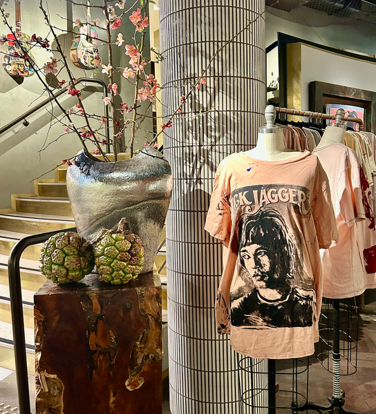 'Mick Jagger' Hand distressed and screen printed tee by David Bromley
