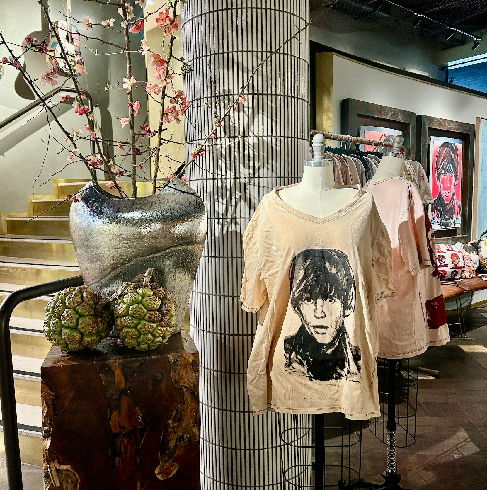 'Keith Richards' Hand distressed and screen printed tee by David Bromley