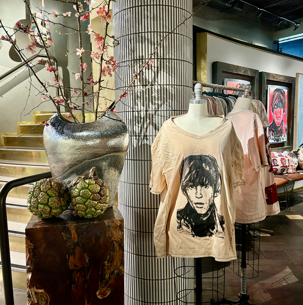 'Keith Richards' Hand distressed and screen printed tee by David Bromley