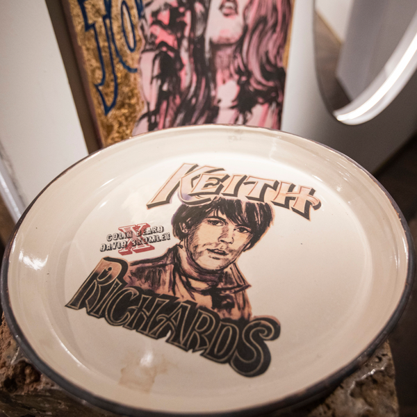 'Keith Richards' David Bromley. Ceramic platter with decal. 38cm diameter