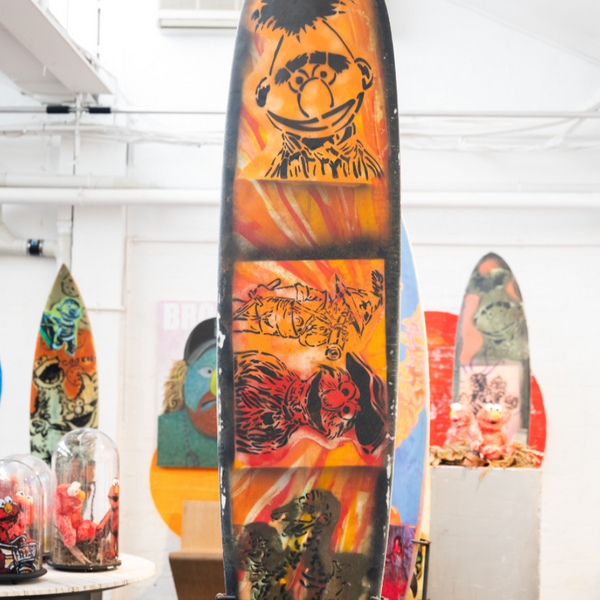 16. Sesame Street x Bromley Surfboard, 244cm H x 54cm W