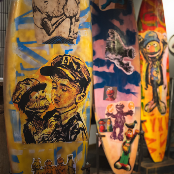 2. Sesame Street x Bromley Surfboard,  180cm H x 50cm W