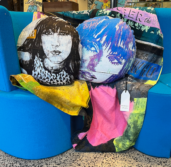 ‘CHER’ FOREVER YOUNG 50CM ROUND LINEN CUSHION BY DAVID BROMLEY