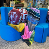 ‘MICK JAGGER’ FOREVER YOUNG 50CM ROUND LINEN CUSHION BY DAVID BROMLEY