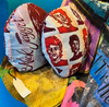‘MICK JAGGER’ FOREVER YOUNG 50CM ROUND LINEN CUSHION BY DAVID BROMLEY