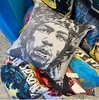‘JIMI ’ FOREVER YOUNG 60CM SQUARE LINEN CUSHION BY DAVID BROMLEY