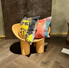 ‘JIMI ’ FOREVER YOUNG 60CM SQUARE LINEN CUSHION BY DAVID BROMLEY