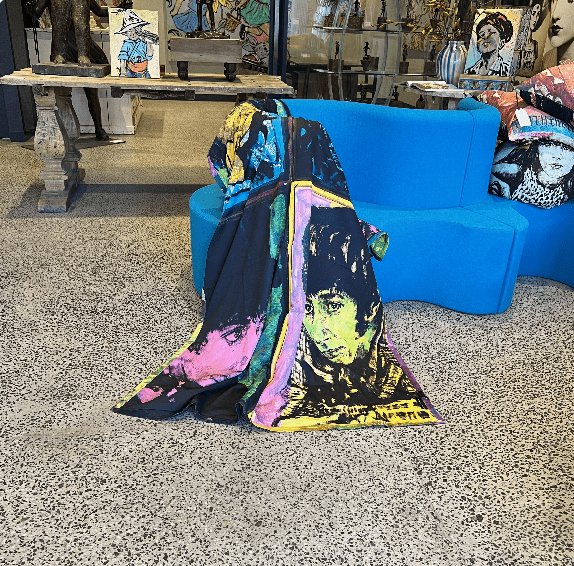 ‘THE WHO’ FOREVER YOUNG LINEN THROW BY DAVID BROMLEY