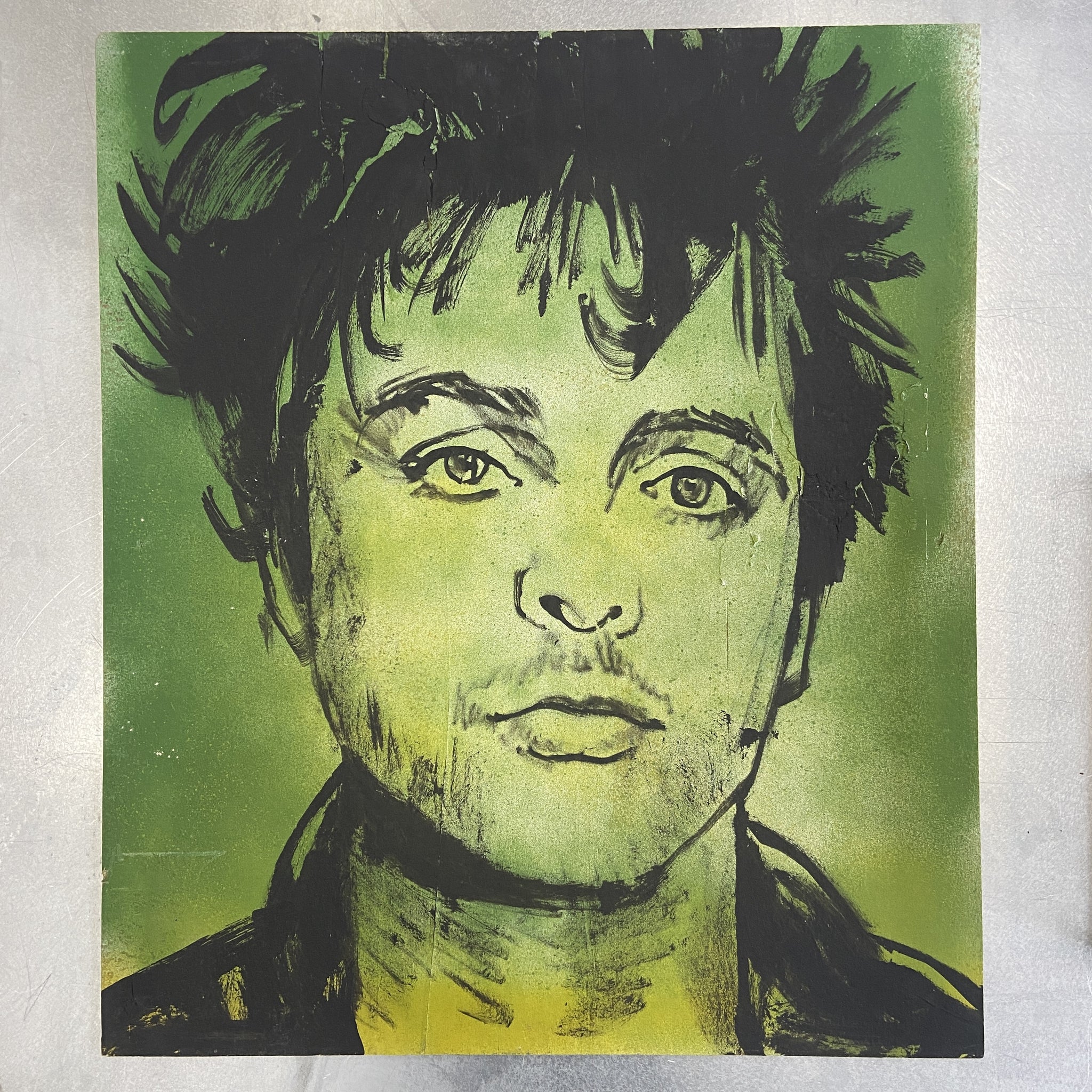 'Billie Joe Armstrong' David Bromley. Acrylic on board. 53 x 46cm