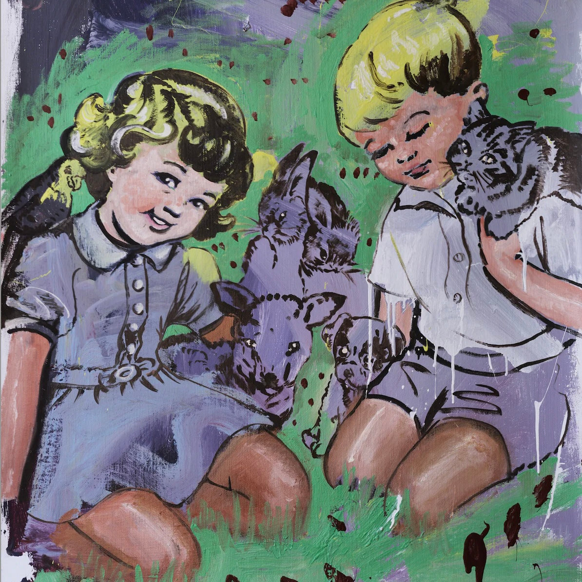 'Forest Friends' David Bromley. High pigment print. 90 x 68.5cm
