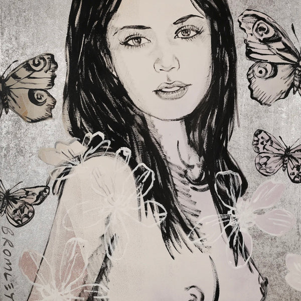 'Mallory with Butterflies' David Bromley. High pigment print
