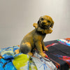 'Ruffle Dog with Yellow' David Bromley. Cast Bronze Maquette with enamel paint. 30 x 30 x 20 cm