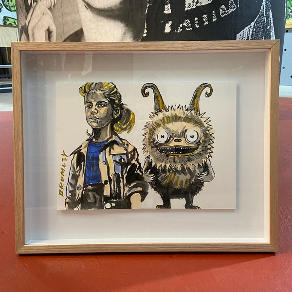 'Best Friend XI' David Bromley. Ink Gouache and oil on paper in timber frame 47 x 59 cm, unframed 29 x 40 cm