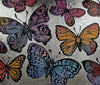 'Butterflies At Dawn'. David Bromley. Acrylic on canvas with silver leaf gilding. 150cm x 180cm.