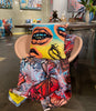 'Lips' Velvet Cushion by Bromley Studio. 60 x 60cm