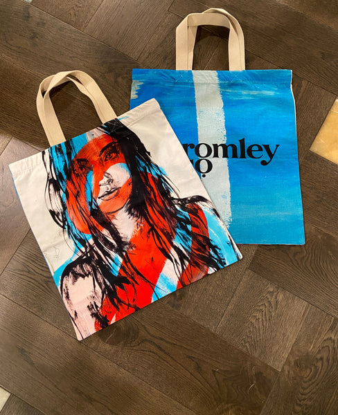 *PRE-ORDER* 'American Girl' Large Cotton Canvas Tote by Bromley Studio. 59 x 54cm