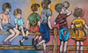 'All My Friends Are Here I' David Bromley. High pigment print. 54 x 90cm