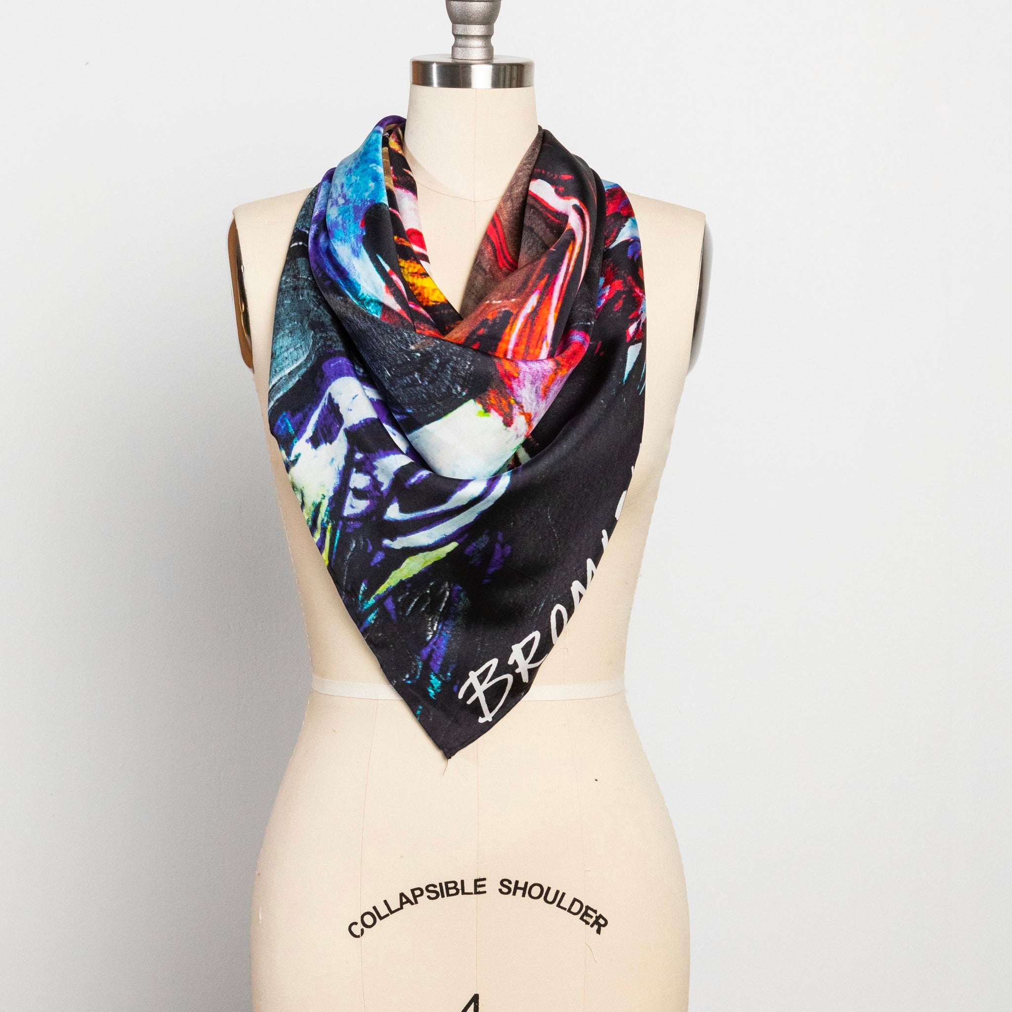 'Birds I' Scarf. 100% silk twill.